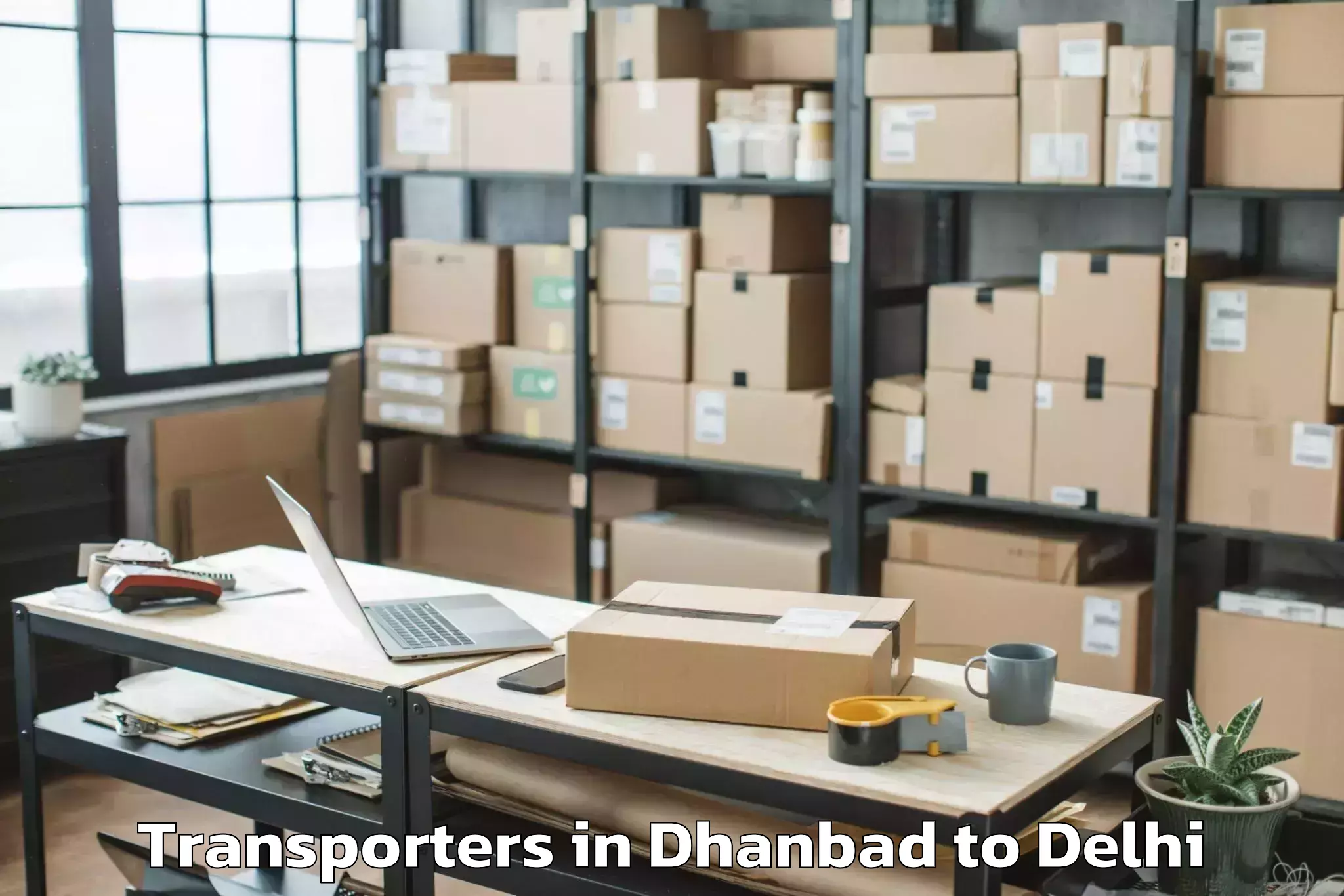 Dhanbad to Unity One Mall Janakpuri Transporters Booking